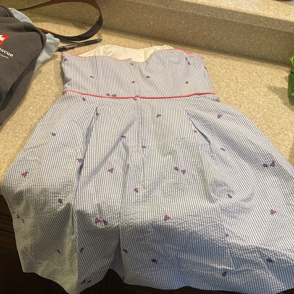 Lilly Pulitzer size 8 Strapless Seersucker with ladybugs dress! - Picture 6 of 6